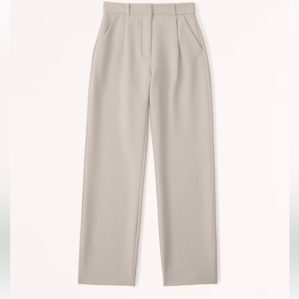 Abercrombie fitch tailored straight pant light taupe size 33